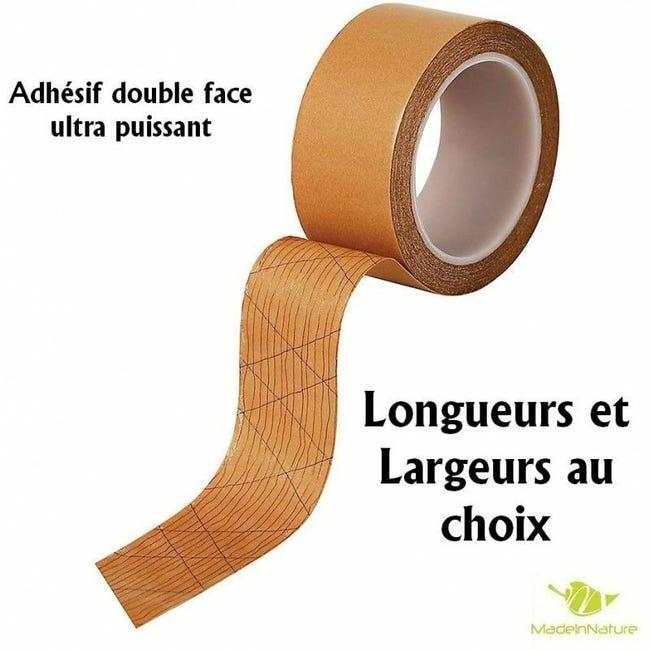 Ruban adhésif double face ultra résistant, adhésif renforcé / MadeInNature / Sol et tableau de bord PVC - 5 mètres - 50 mm - 3