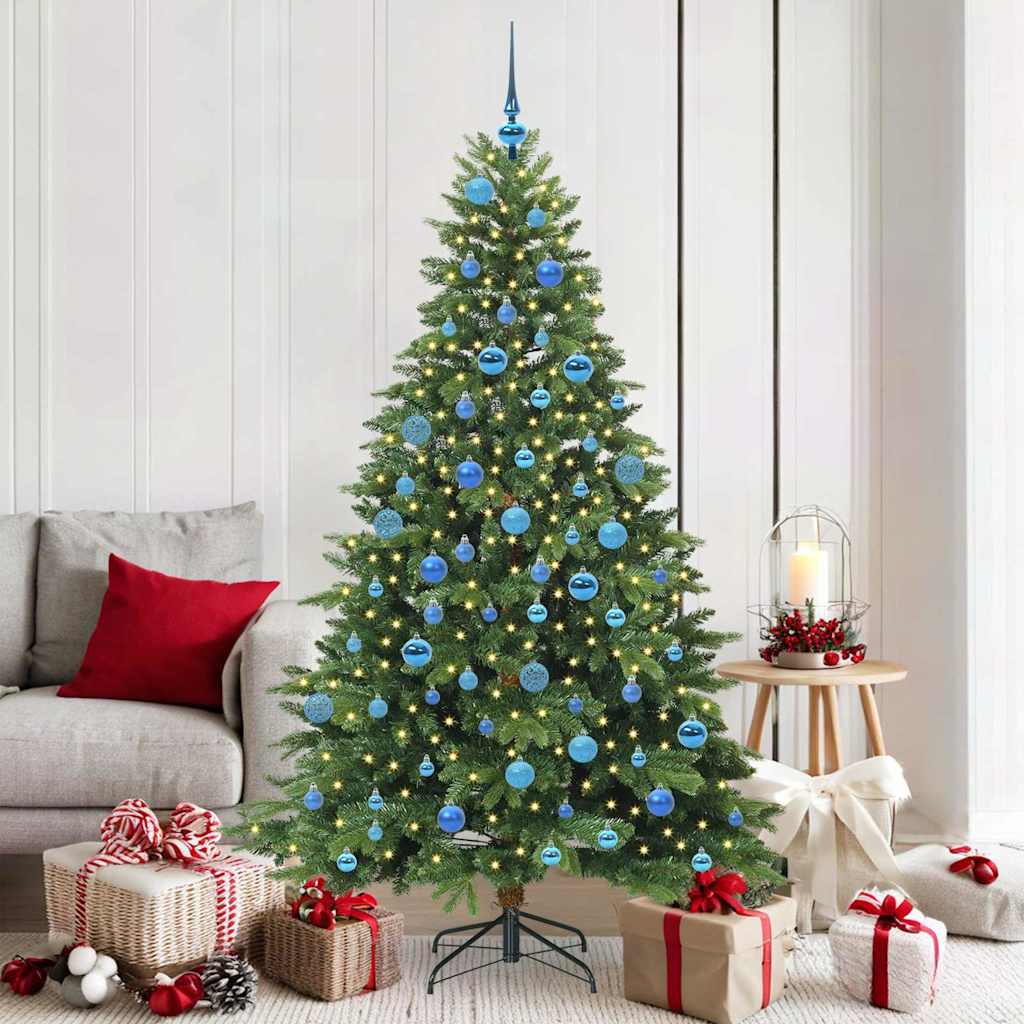 Sapin de Noël | Arbre de Noël artificiel avec 300 LED Vert 180 cm PE et PVC - 2