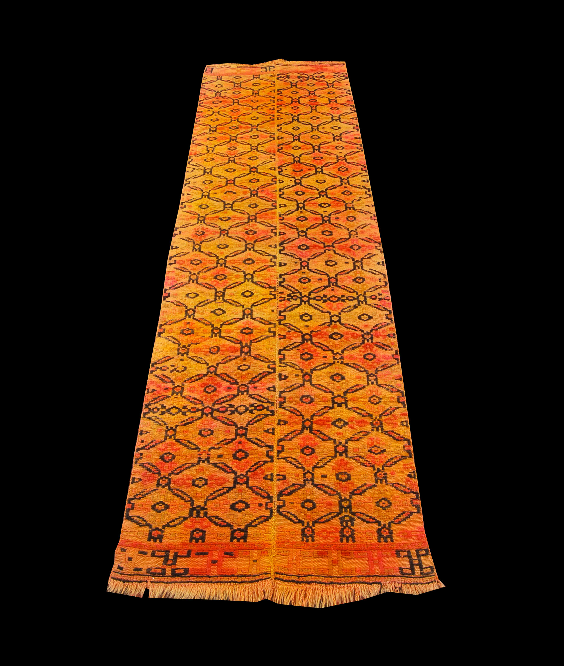 Auténtico kilim/alfombra anudada a mano con certificado de autenticidad. 222x68cm galleriafarah1970
