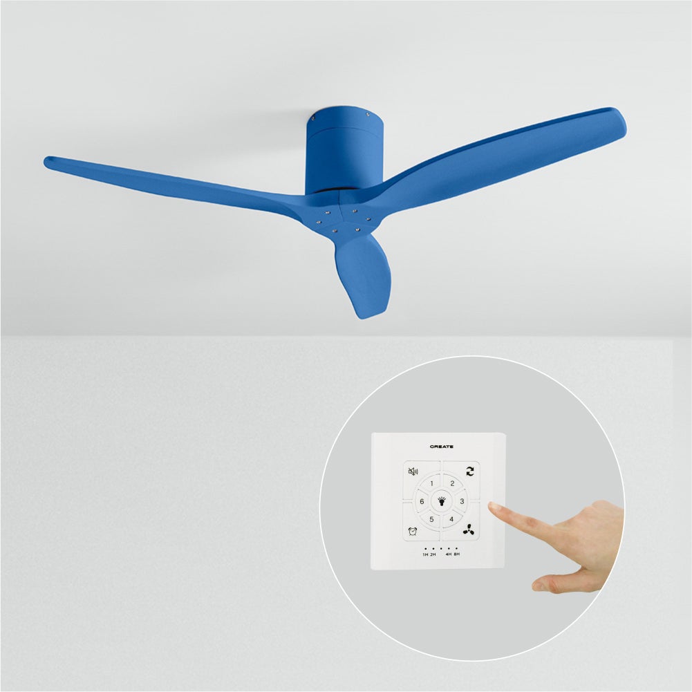 CREATE - WIND CALM - Cichy wentylator sufitowy 40W z technicznymi łopatkami ABS w różnych rozmiarach -