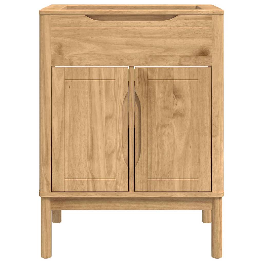 Mueble de lavabo para baño FLORO Marrón cera 60 x 40 x 80 cm vidaXL - 6