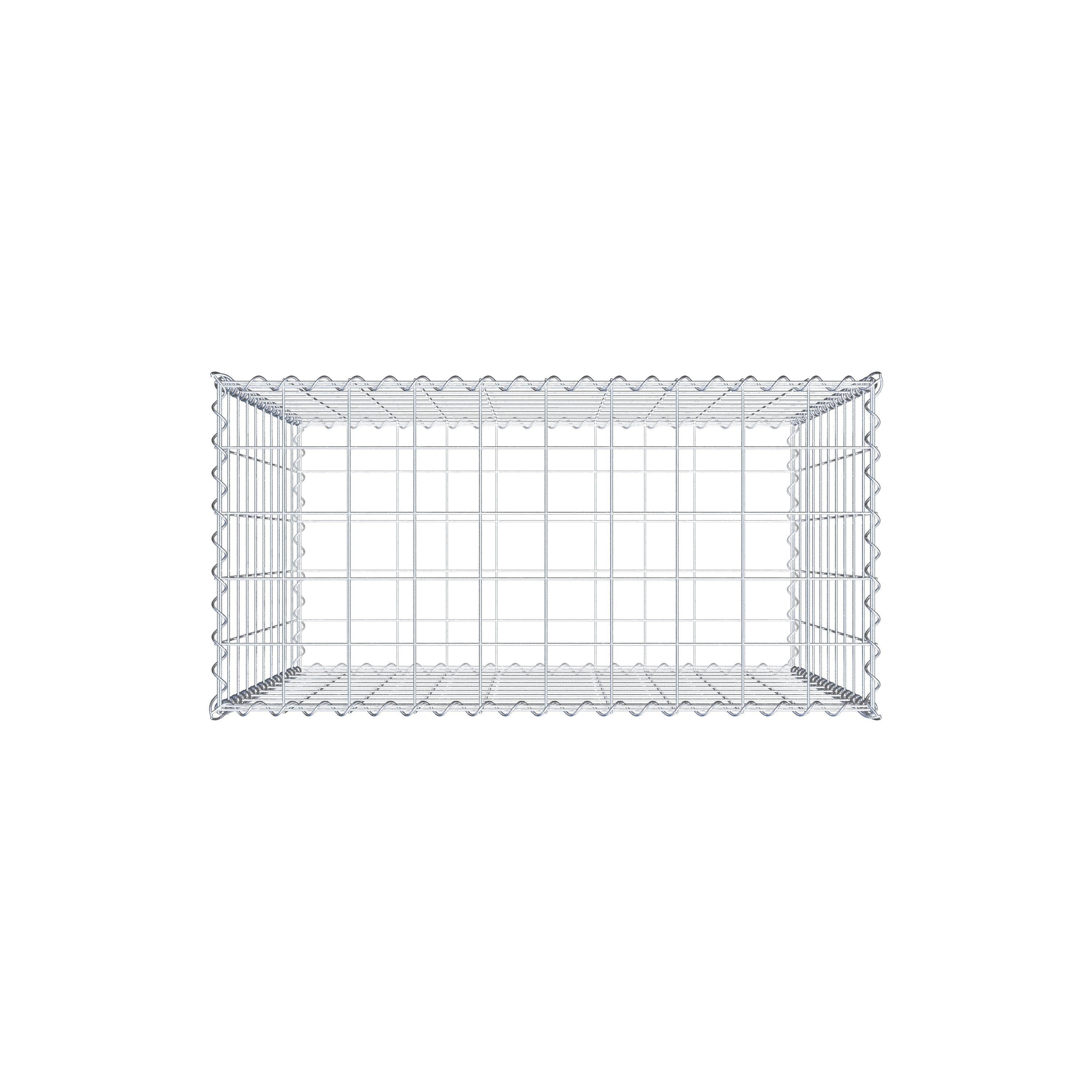 Gabiona - Gavión de acero galvanizado 100x100x50cm (LxAxP), malla 10 x 10cm, Espiral, jaula metálica para muro o jardín - 8