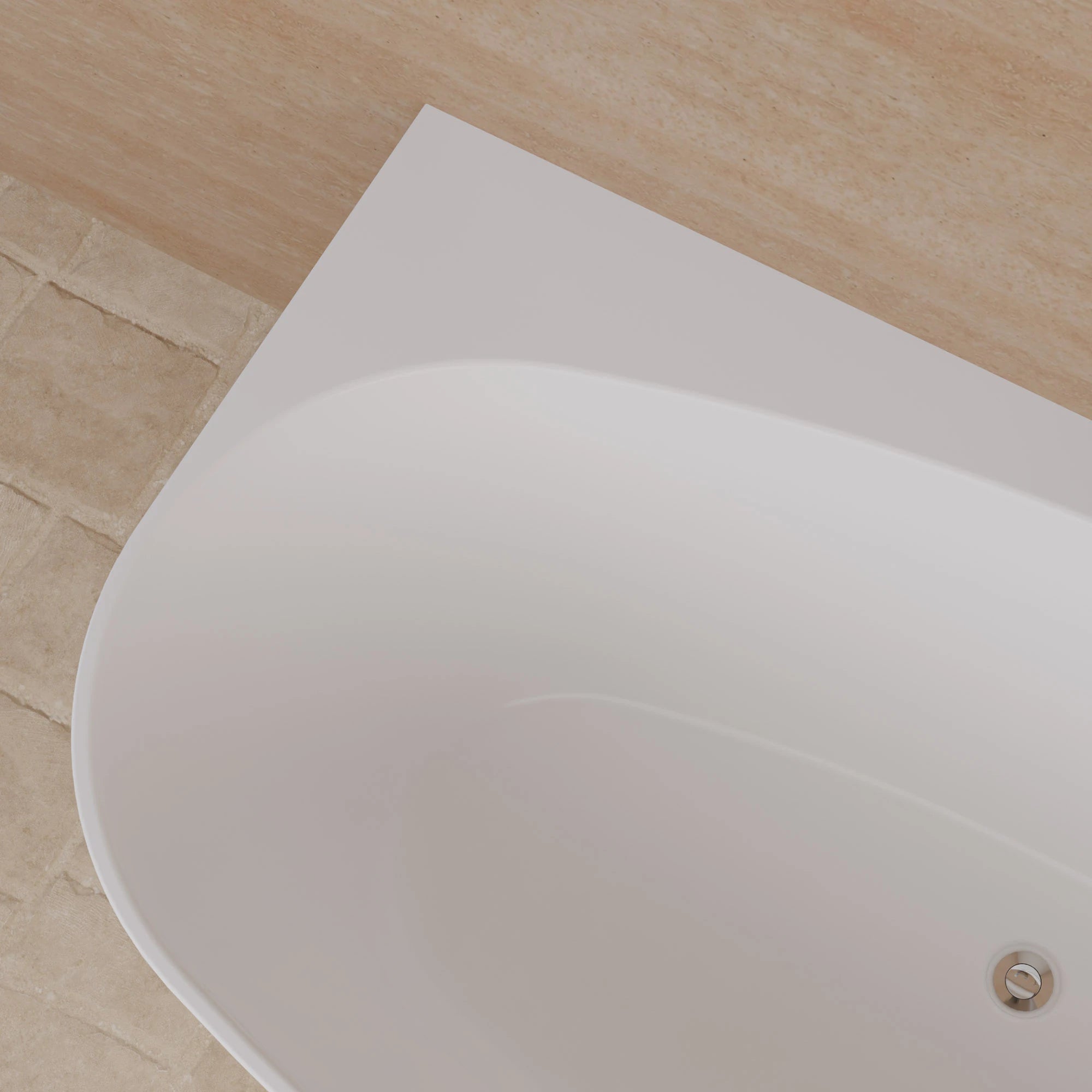 Baignoire Semi-îlot Murale Magic 170 Blanche 170 X88 X58 Cm, By Spalina - 8