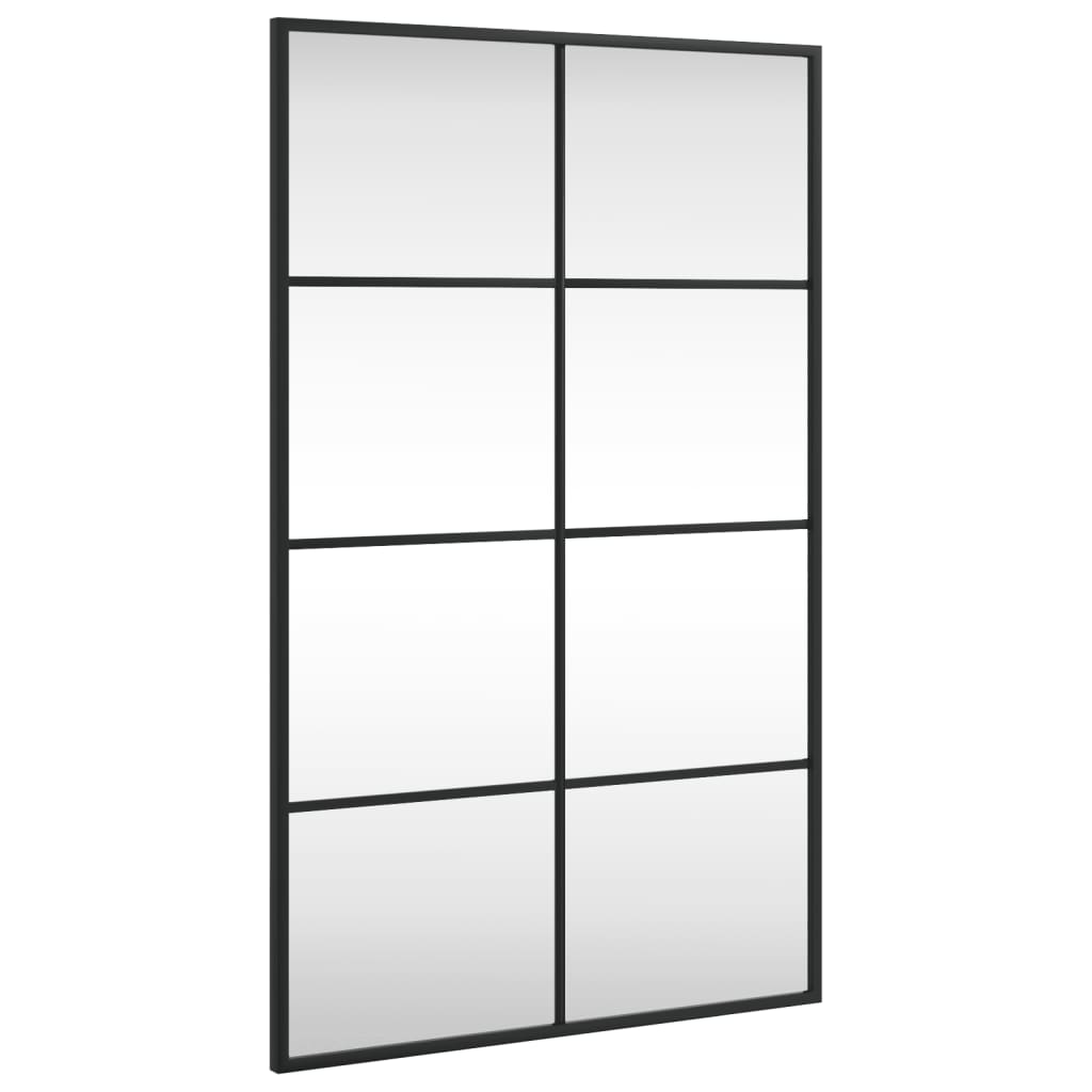 Miroir mural noir 50x80 cm rectangulaire fer - 2