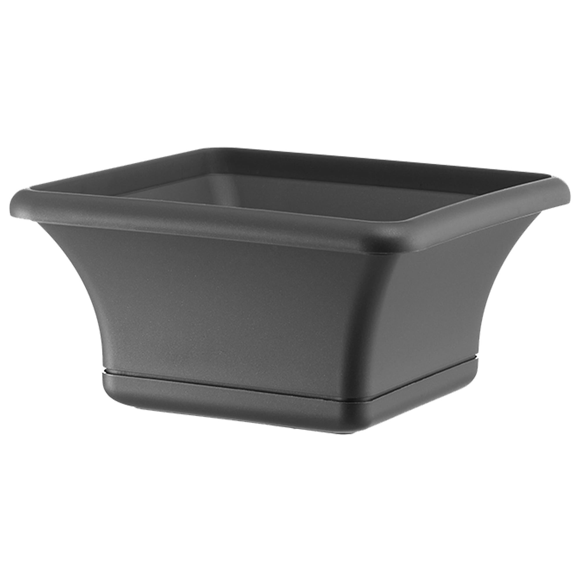 Capi Europe - Pot de Fleurs carré Rib NL - 40x40 - Noir - Ouverture 32 Capi Europe - Pot de Fleurs carré Rib NL - 40x40 - Noir - Ouverture 32
