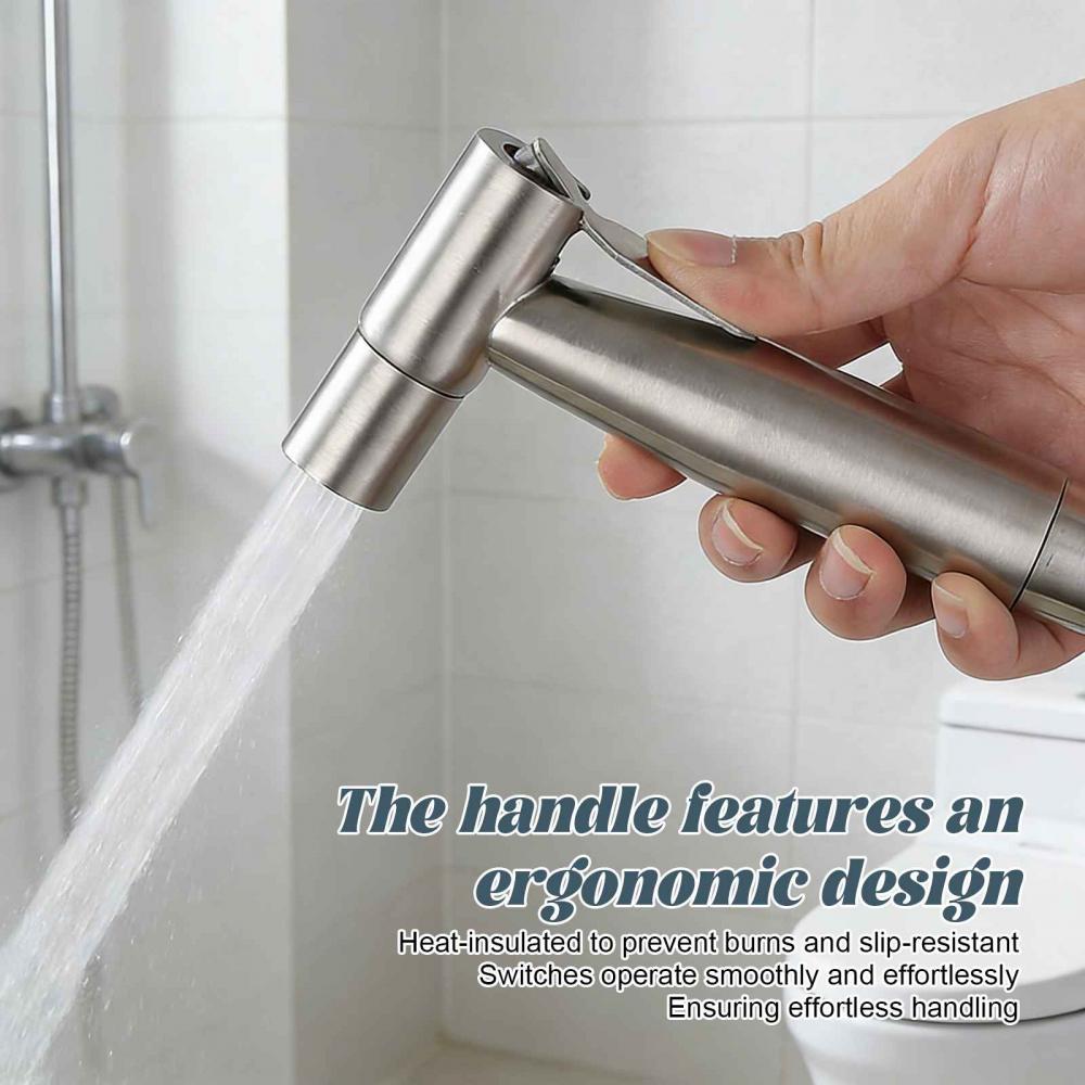 Ensemble Pulvérisateur WC en Acier Inox 304 – Douchette Hygiène Intime, Jet Pressurisé pour Salle de Bain - 9