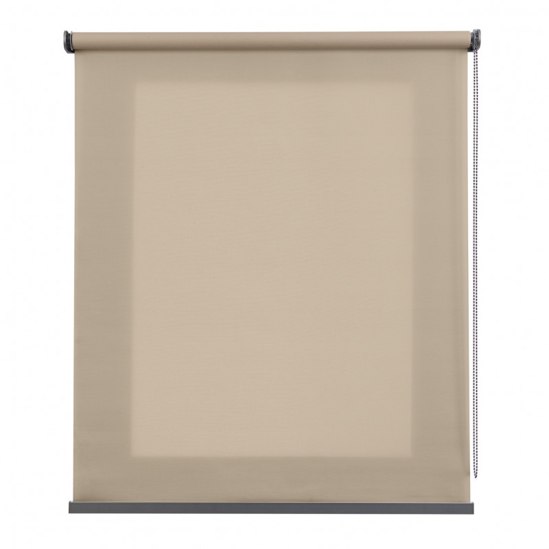 Estores enrollables estor translúcido premium con acabados en aluminio beige 100x250 cm