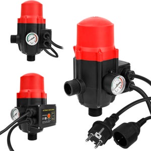 WilTec Kit pressostat 700 mbar avec Tuyau 1,5 m - pour raccords français