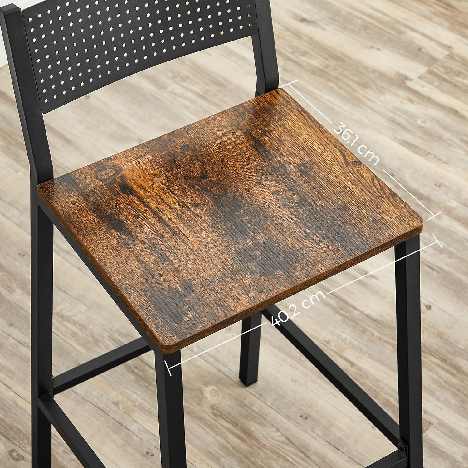 Tabourets De Bar, Lot De 2 Chaises Hautes, Sièges Cuisine, Salle À Manger - 4