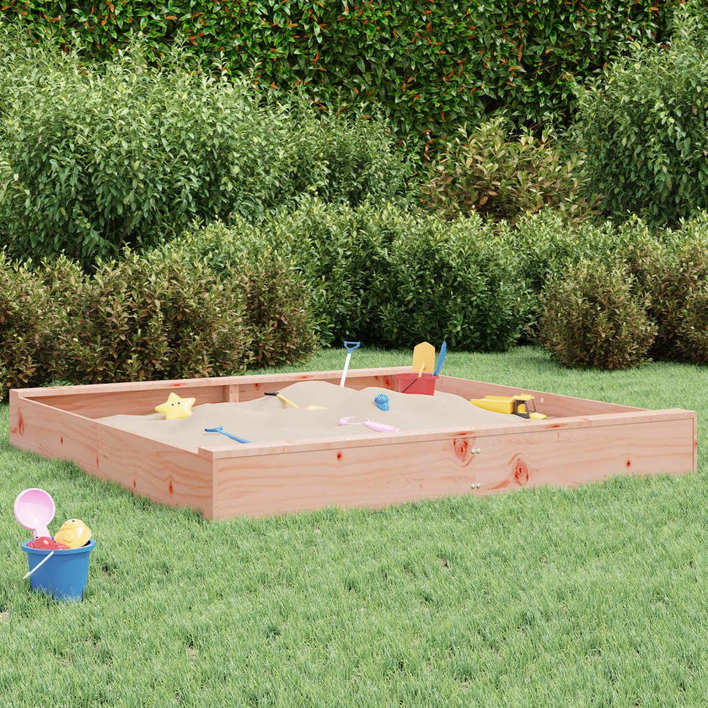 Tectake Bac à Sable Bois Massif Avec Toit Véranda Et Roues - 106x105x137 Cm Pour Enfants