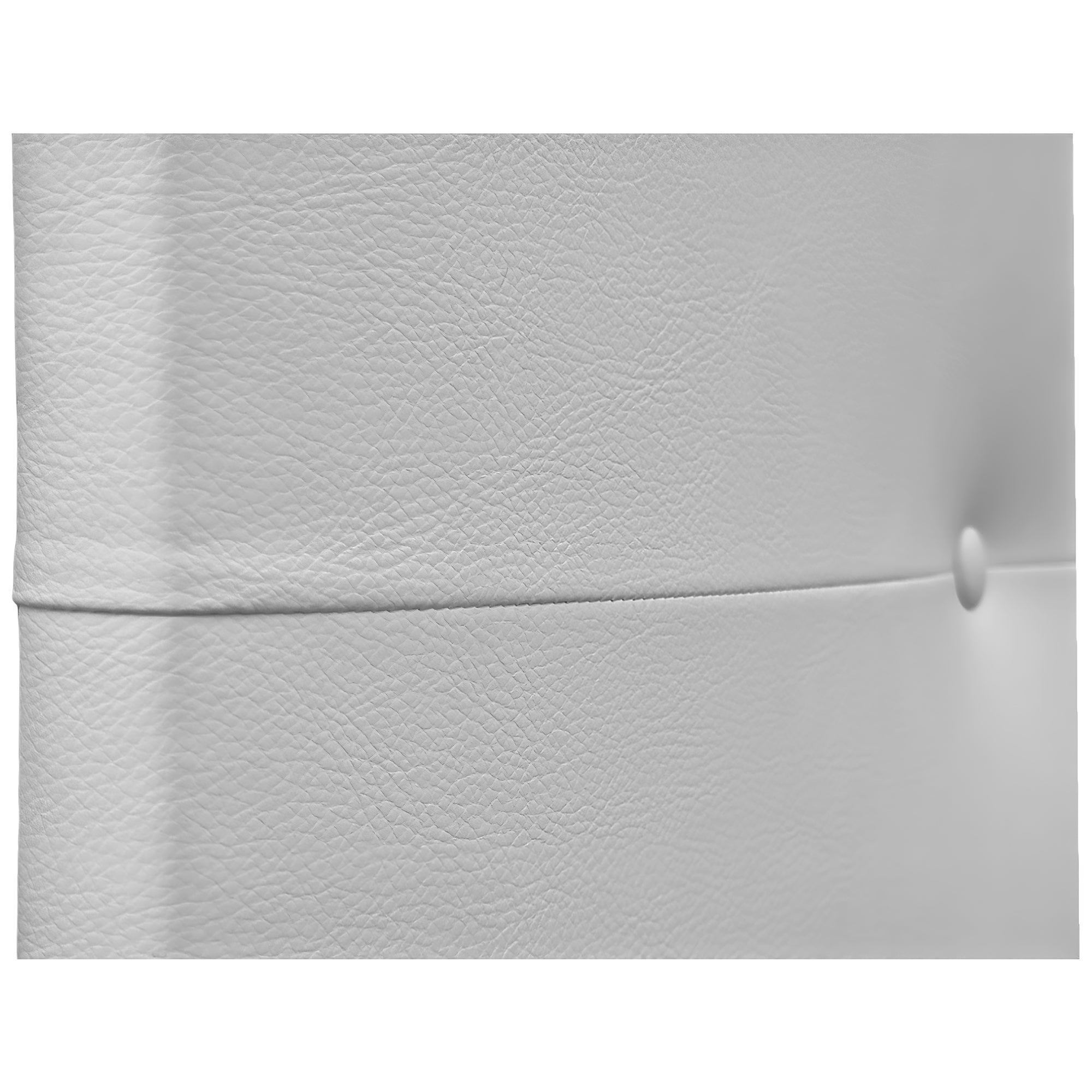 DHOME Tête de lit similicuir avec Boutons 135x50cm Lits 120/135 - Blanc - 2