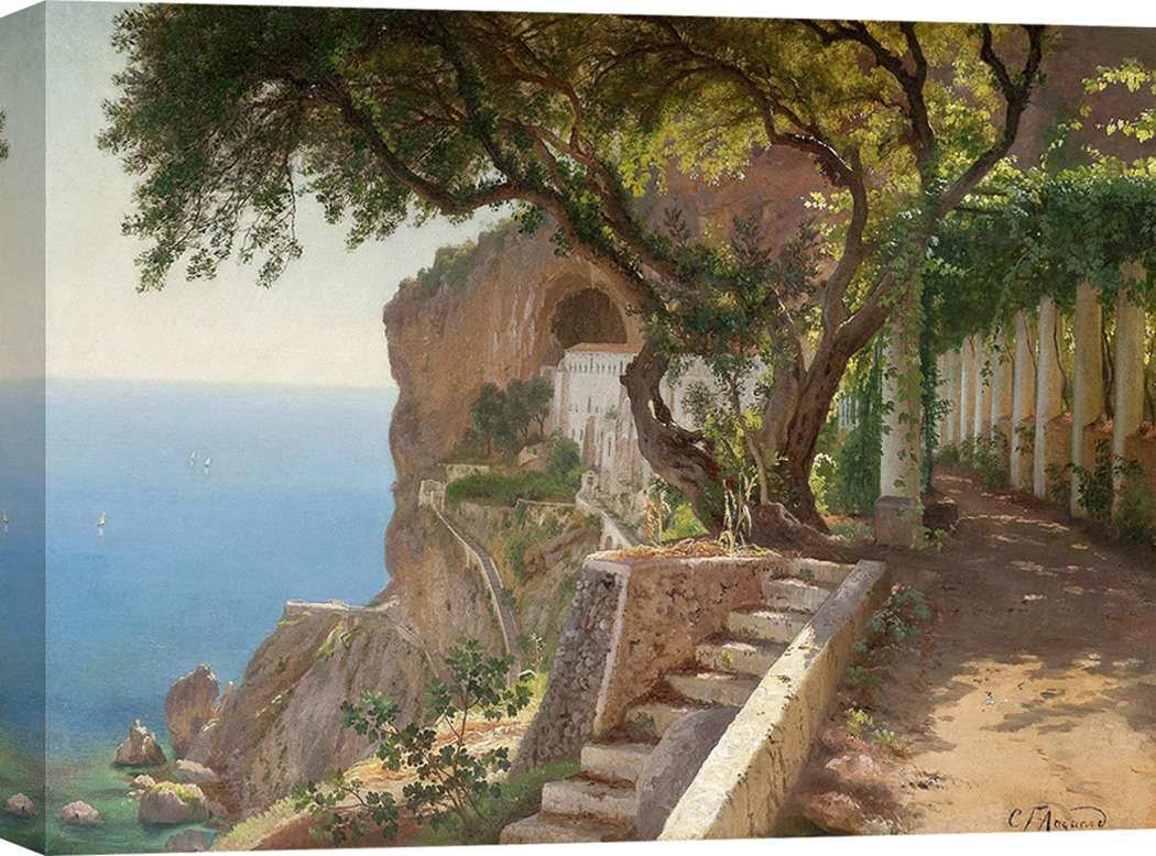 Frise Murale En Marbre Art Tumbled Carl Aagaard - Côte Amalfitaine, 36x24, Carrelage Mural