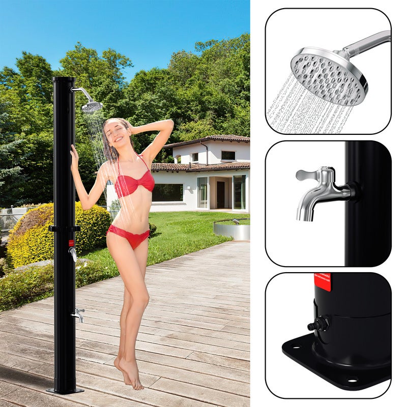 Douche De Jardin/camping/piscine Réglable 1,6-2,2m - Trépied Avec Pommeau Portable - 10