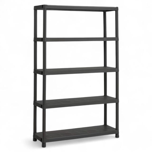 Estantería fija de resina antichoque con 4 estantes en kit para interior-exterior - Medidas 30x80xA188 cm capacidad 225 kg
