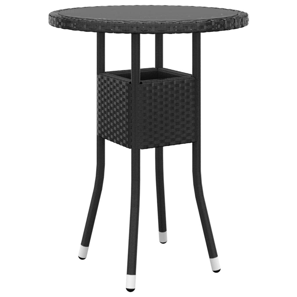 Maison Exclusive - Set da Pranzo per Giardino 3 pz in Polyrattan Nero - 3