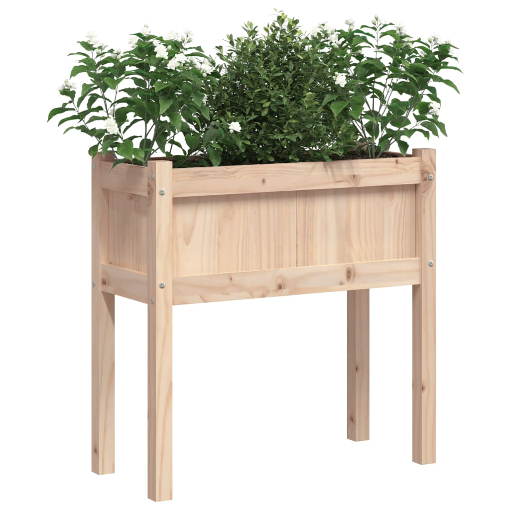 Jardinières avec pieds 70x31x70 cm bois de pin massif - 4