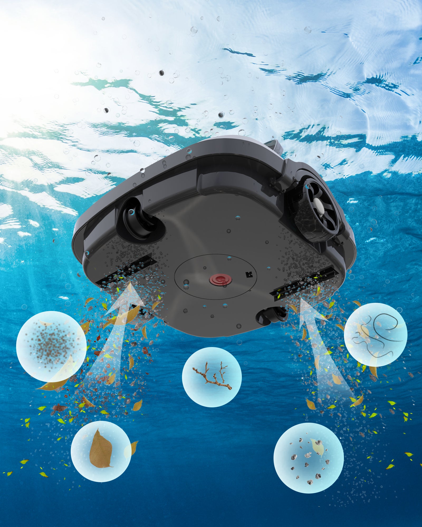 Robot de piscine sans fil Osprey 200 Max - Nettoyage puissant du fond, autonomie 100 min - 4