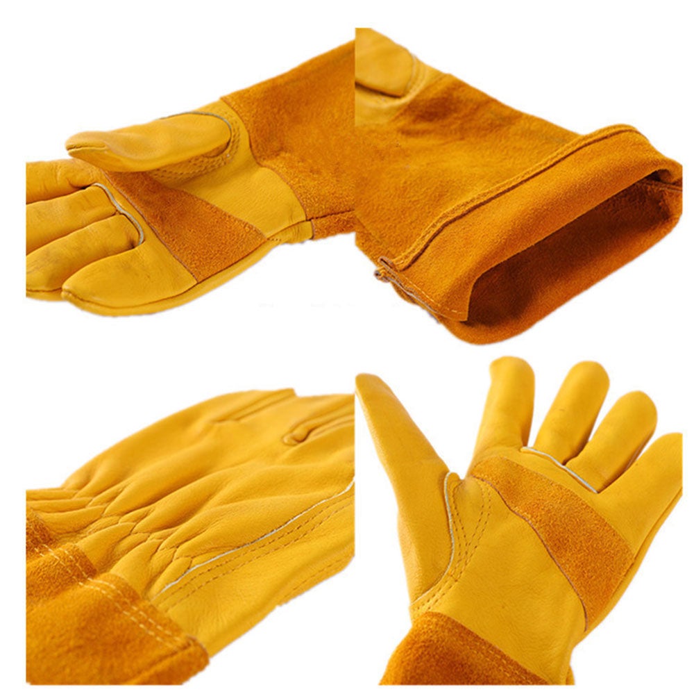 Gants longs de jardinage, gants anti-épines et anti-coupures pour taille de roses, poignet à coude, M (vert) - 3