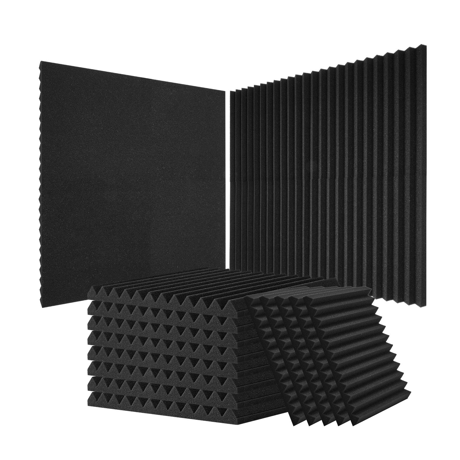 Panele akustyczne VEVOR 52 szt., 30 x 30 x 2,5 cm, pianka pochłaniająca dźwięk o dużej gęstości do studia, biura, domu