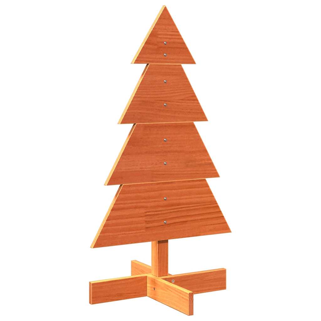 Petit Sapin De Noël Artisanal En Bois (merisier) – 25 Cm – Déco France