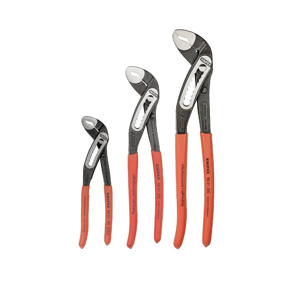 Zestaw szczypiec Knipex Werkstatt trwała stal samozaciskowe 3 sztuki czerwone