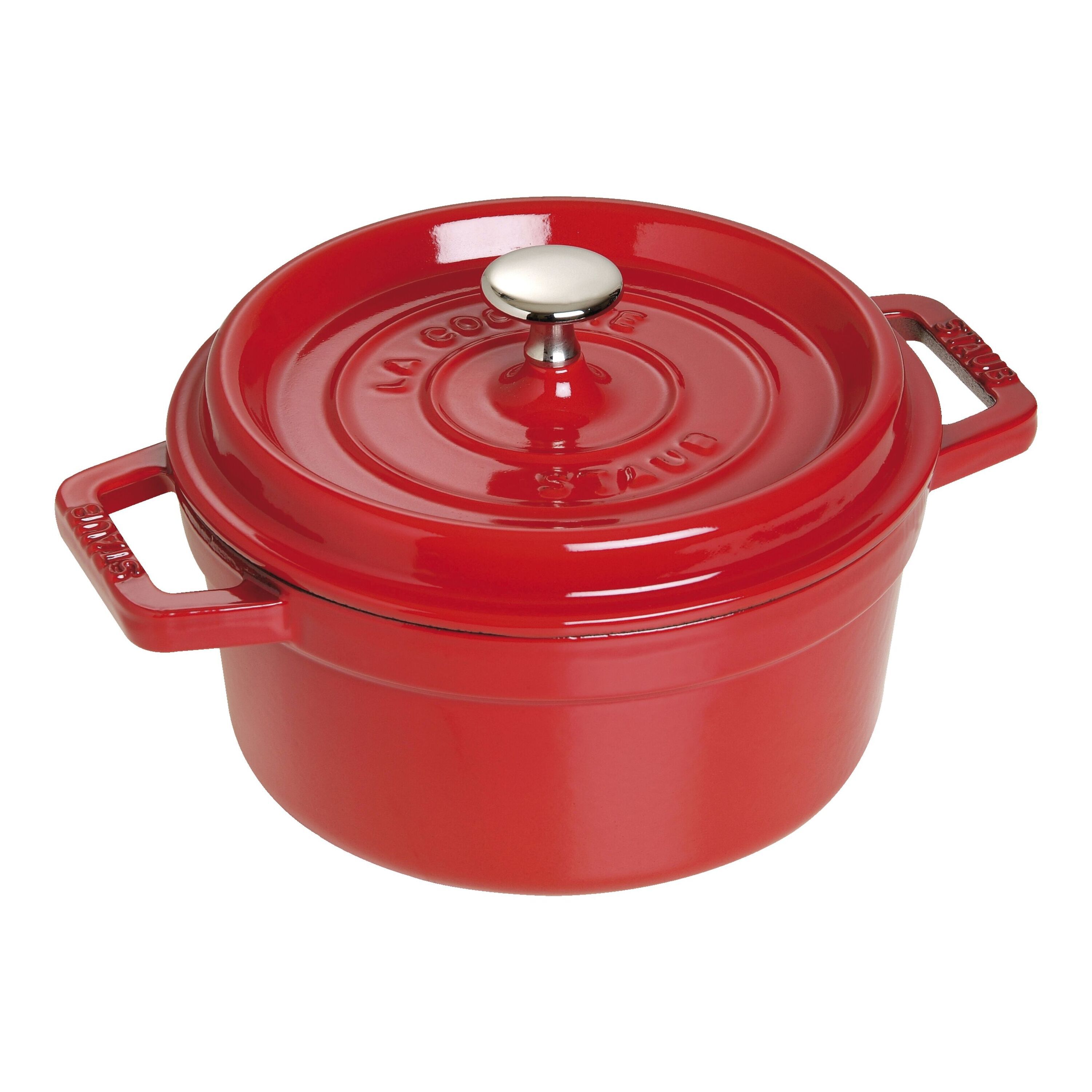 Garnek żeliwny Staub 22 cm emaliowany cerise nieprzywierający