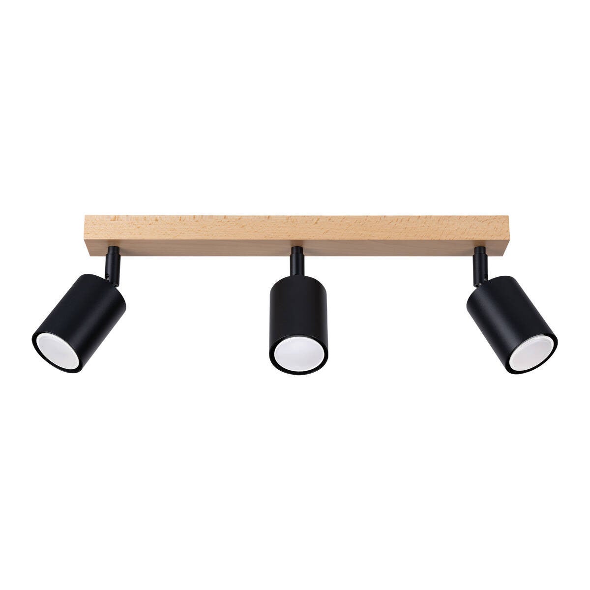 Lampa sufitowa wisząca Verdo czarna-drewno 3xGU10x10W wym: 17,5 x 45 x 61 cm metal Sollux Lighting
