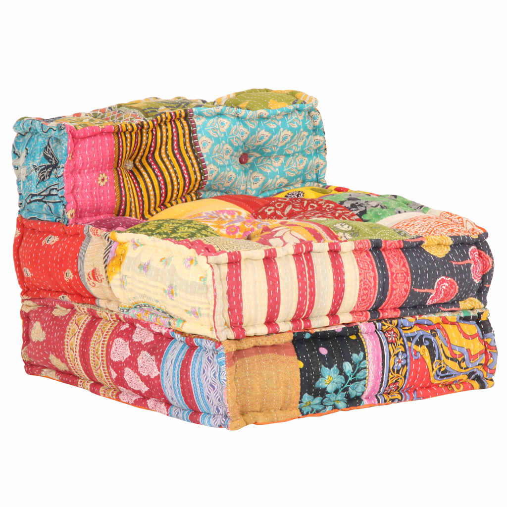 Puf modułowy, patchwork, tkanina vidaXL