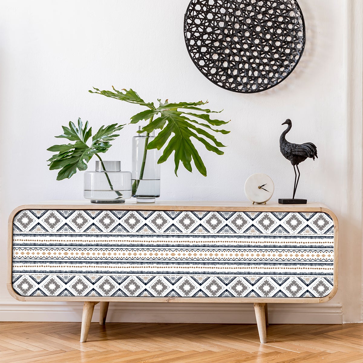Pegatina de muebles étnicos shomari - adhesivo de pared - revestimiento sticker mural decorativo - 40x60cm
