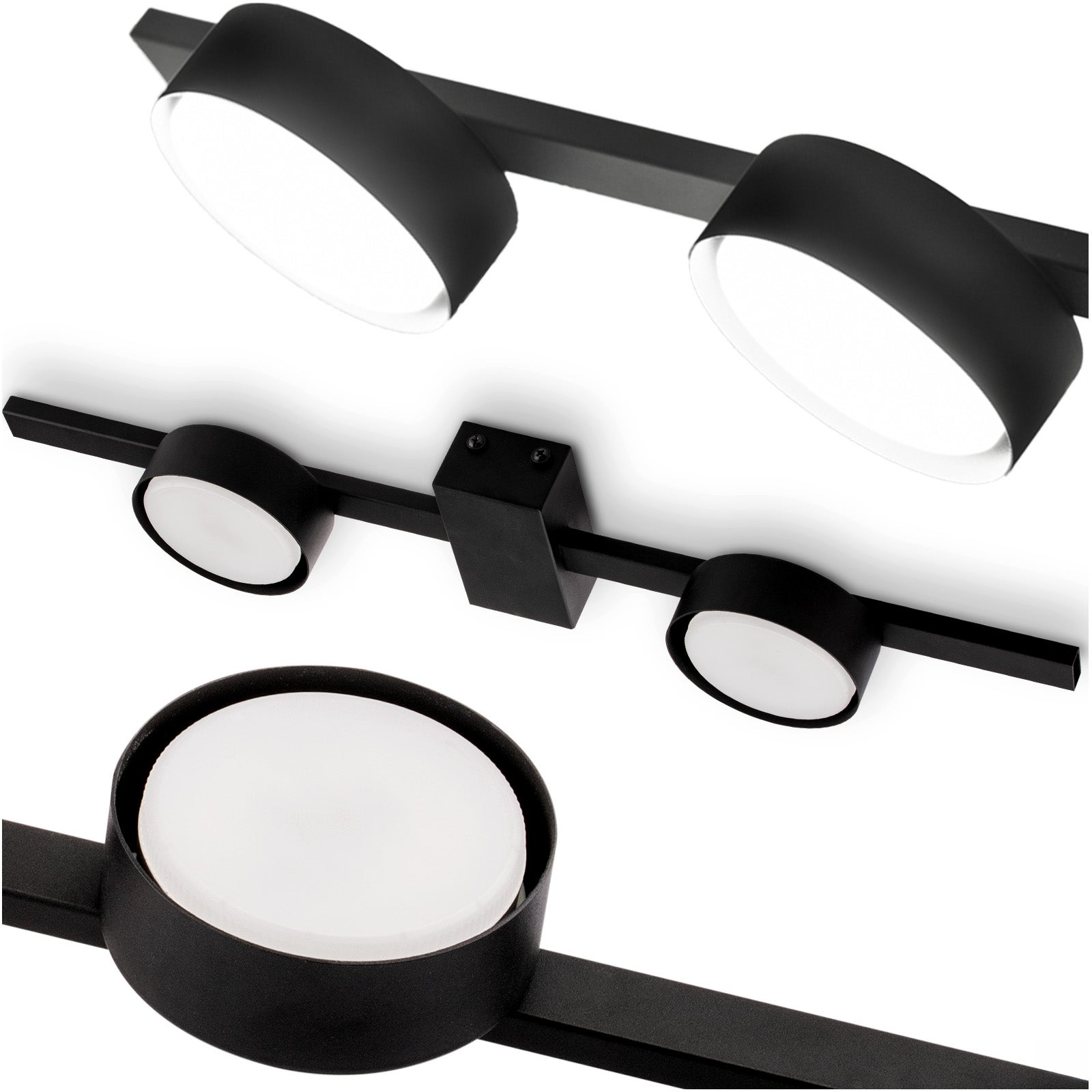 Lampa Sufitowa Lumiled Oprawa Halogenowa LED 2x GX53 Spot Kinkiet Reflektor Ścienna 1 szt.