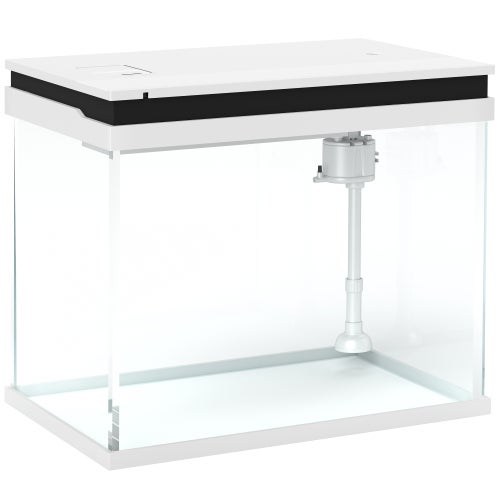 Aquário 41 L em Vidro com Filtro, LED, Bomba, Compacto, para Diferentes Peixes, Branco - 2