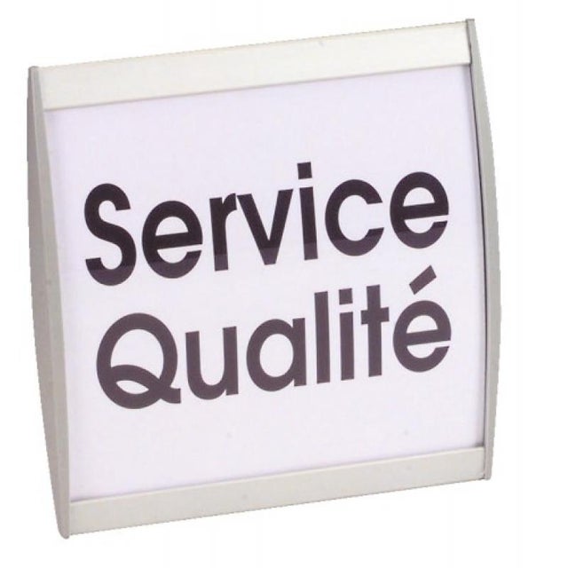 Porte-étiquettes en applique 105 x 105 mm coloris argent