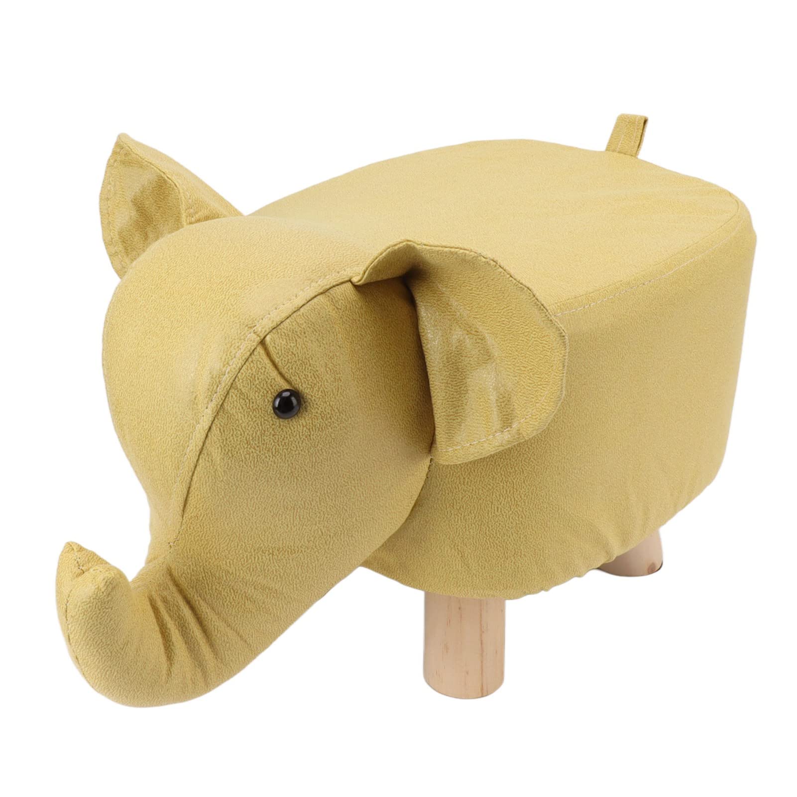 Taburete tapizado con forma de elefante, bonito taburete con forma de animal de dibujos animados para la decoración de la habitación de los niños