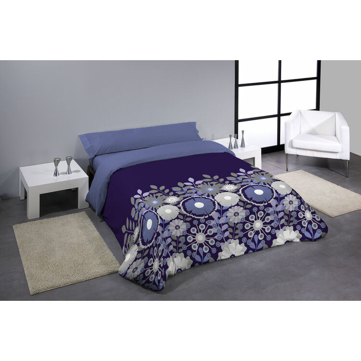 Juego de funda nórdica hosteline libre azul cama de 90 3 piezas - marca: hosteline - ean: 8430316782215