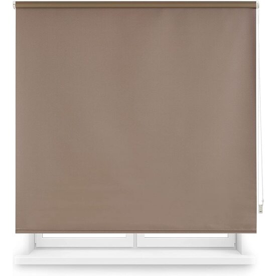 Blindecor | estor enrollable opaco liso - medidas estor: 120x230 - medidas tela estor: 117x225 - estor marrón
