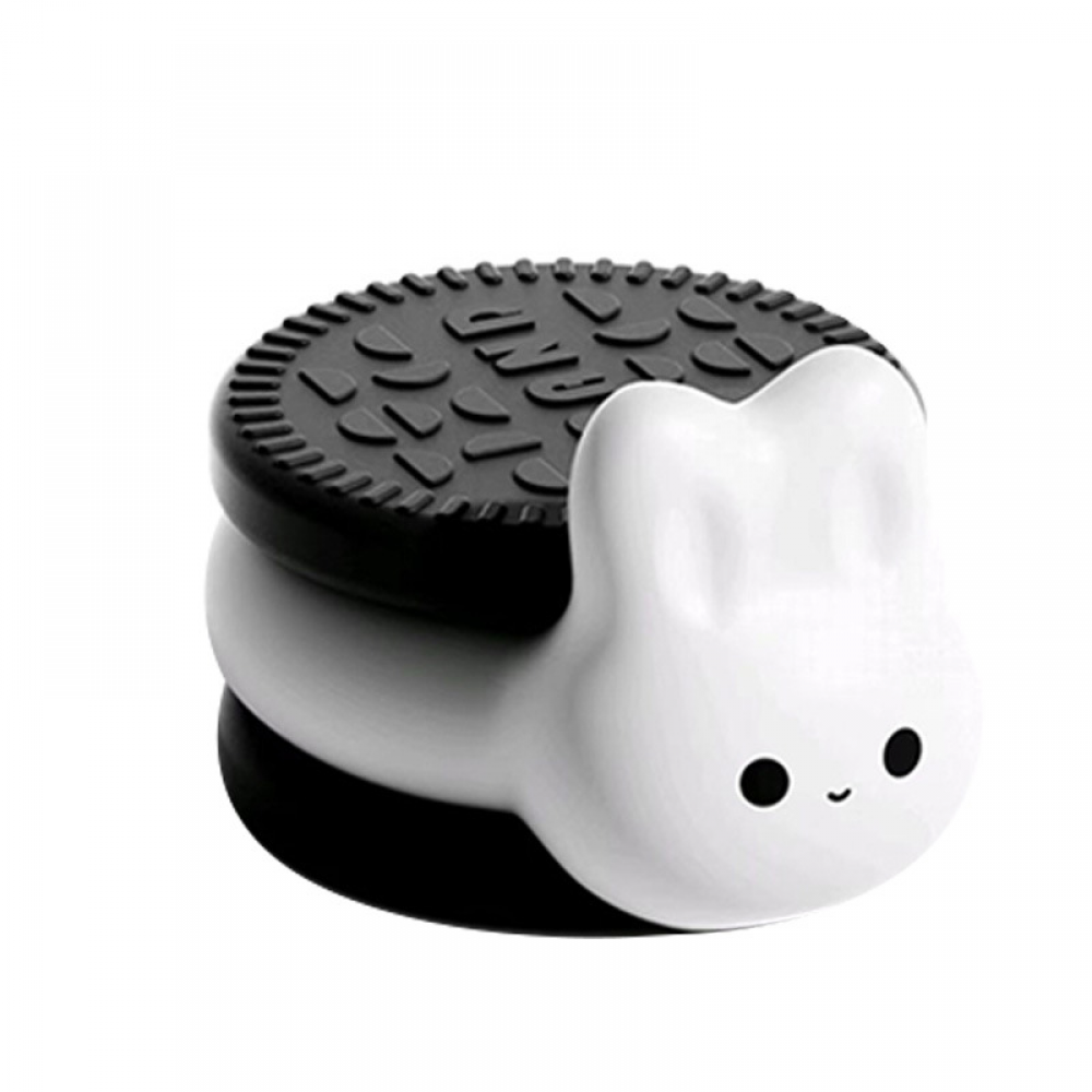 Lampka nocna LED w kształcie królika Oreo Cookie, silikonowa lampka nocna dla dzieci, idealna jako zabawka dekoracyjna lub prezent świąteczny.
