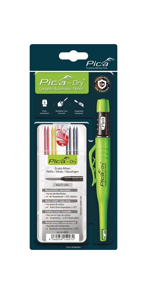 Marker Pica-marker Pica DRY stal nierdzewna automatyczne wysuwanie zintegrowany temperówka