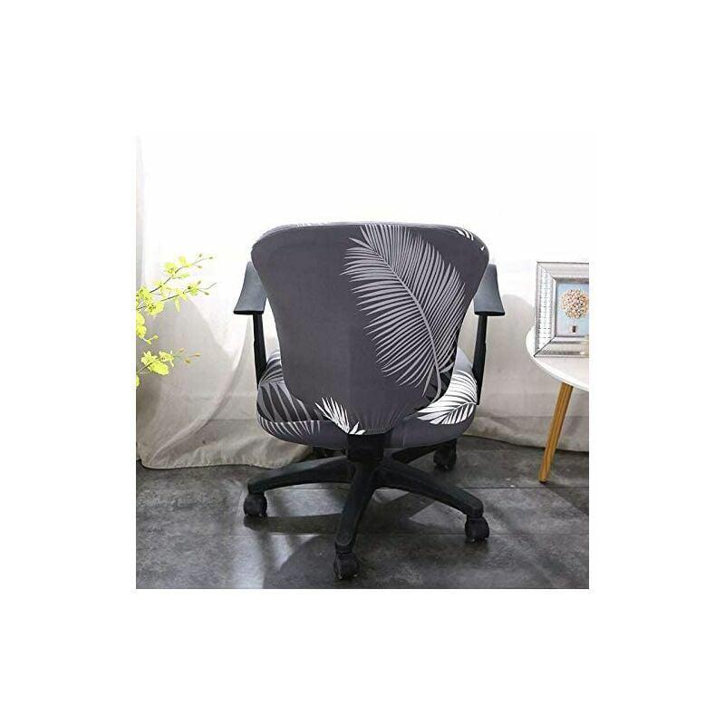 chaise de Bureau Ordinateur Covers, Split Stretchable siège Housse Lavable et Amovible Rotating Chaise Housse de Protection - 3