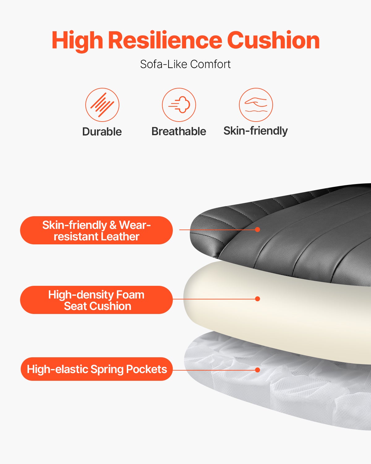 Chaise Exécutive Dossier Haut SucceBuy avec Fonctions Avancées, Noir, Confort et Adaptabilité Supérieurs pour Longues Heures de Travail - 7