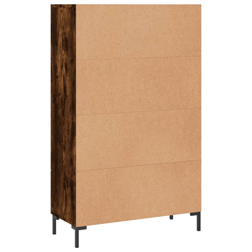 Credenza alta in rovere affumicato 69,5x31x115 cm in multistrato - 8