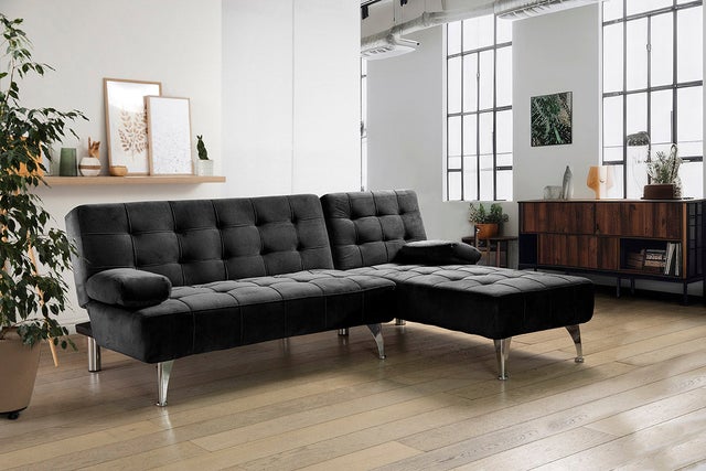 Sofá-Cama Chaise Longue XS 198cm Cinza