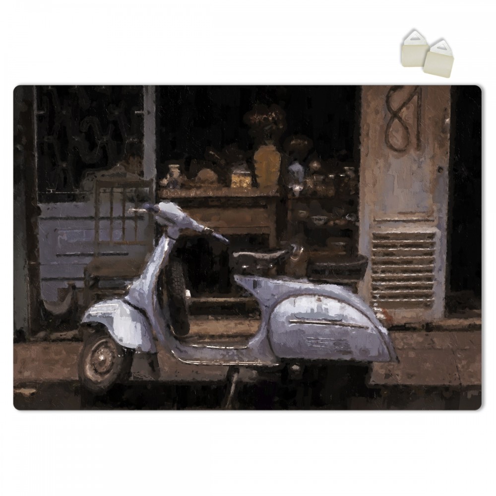 Vespa - estructura poster en pvc expandido forex, espesor 3 mm - dimensiones 100x70 cm