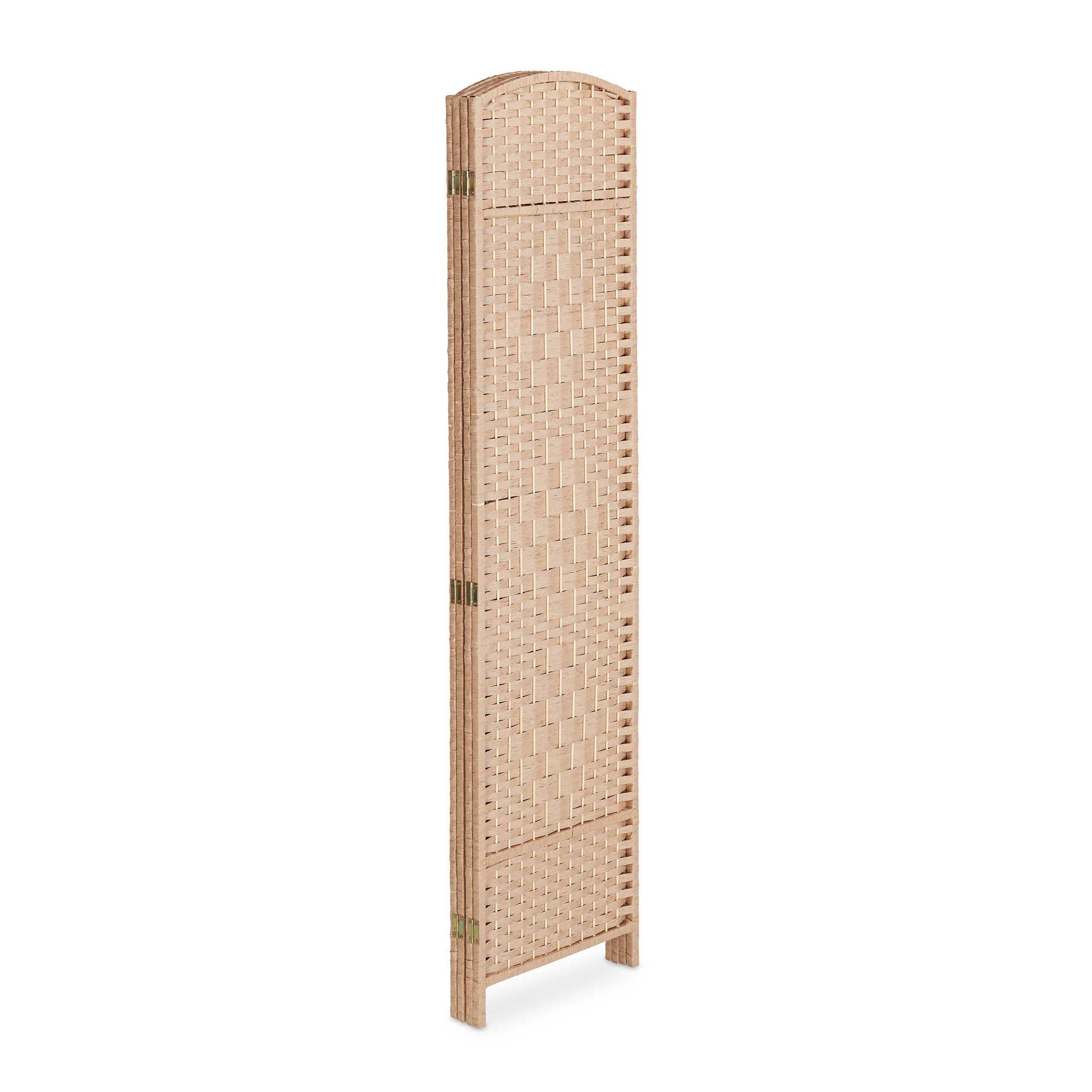 Divisória, 4 partes, divisória dobrável, AxL 180 x 180 cm, divisória de privacidade, divisória opaca, natural, Relaxdays - 6