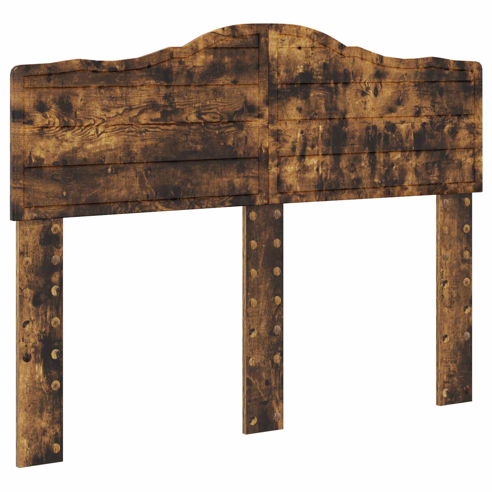 Cadre de lit chêne fumé 120 x 200 cm bois de pin massif - 6