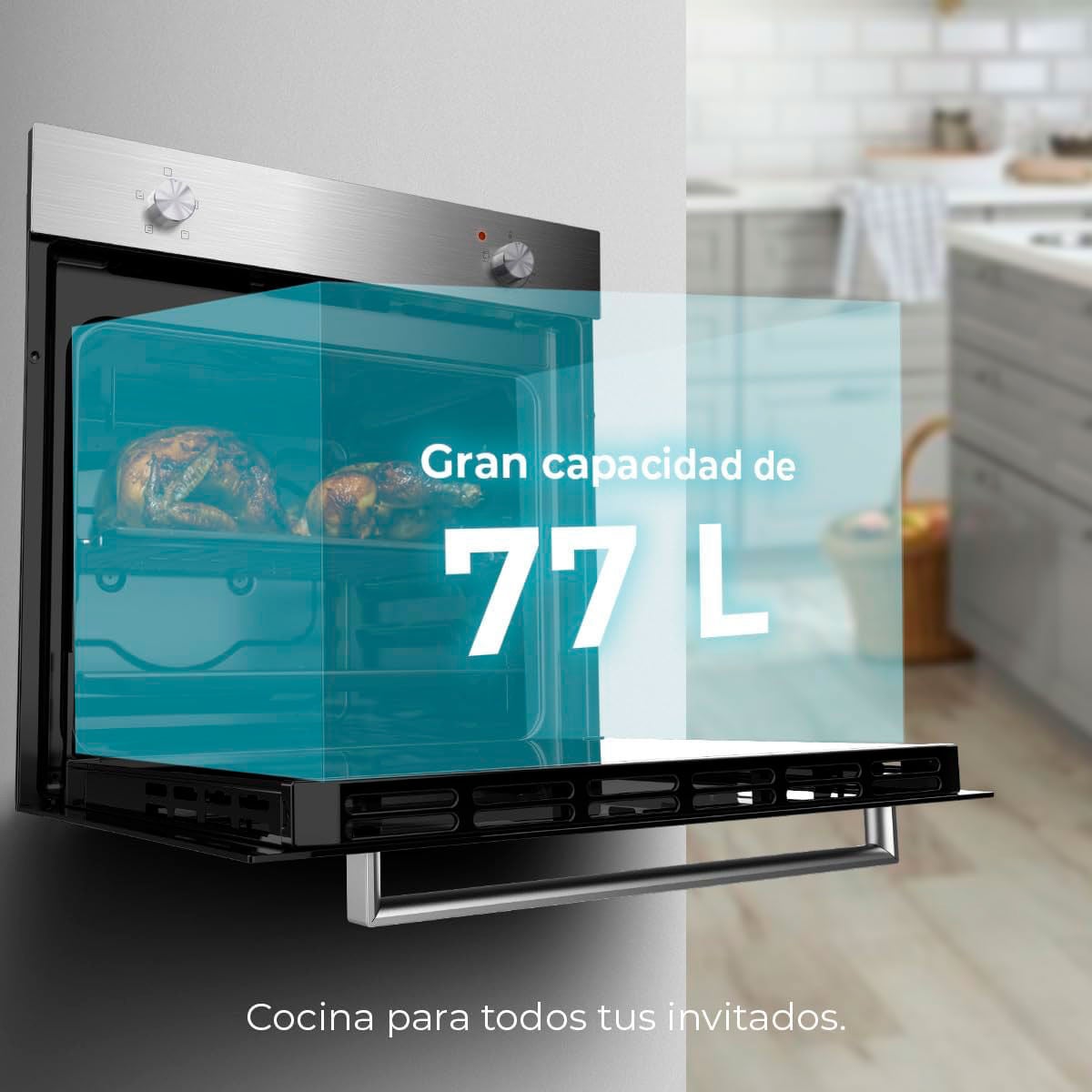 Four encastrable Cecotec Bolero Hexa capacité 77 litres 2800W inox - 7