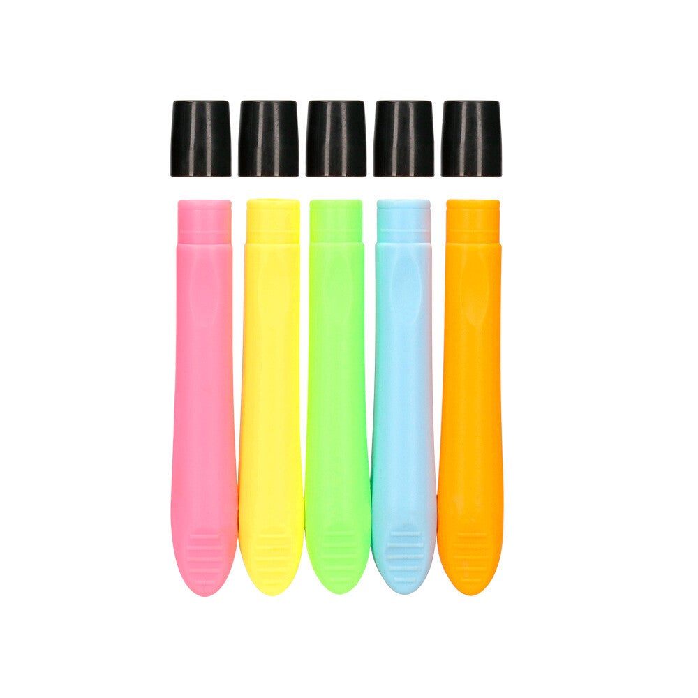 Liderpapel porte-craie en plastique magnetique - pack de 5 coloris assortis - 3