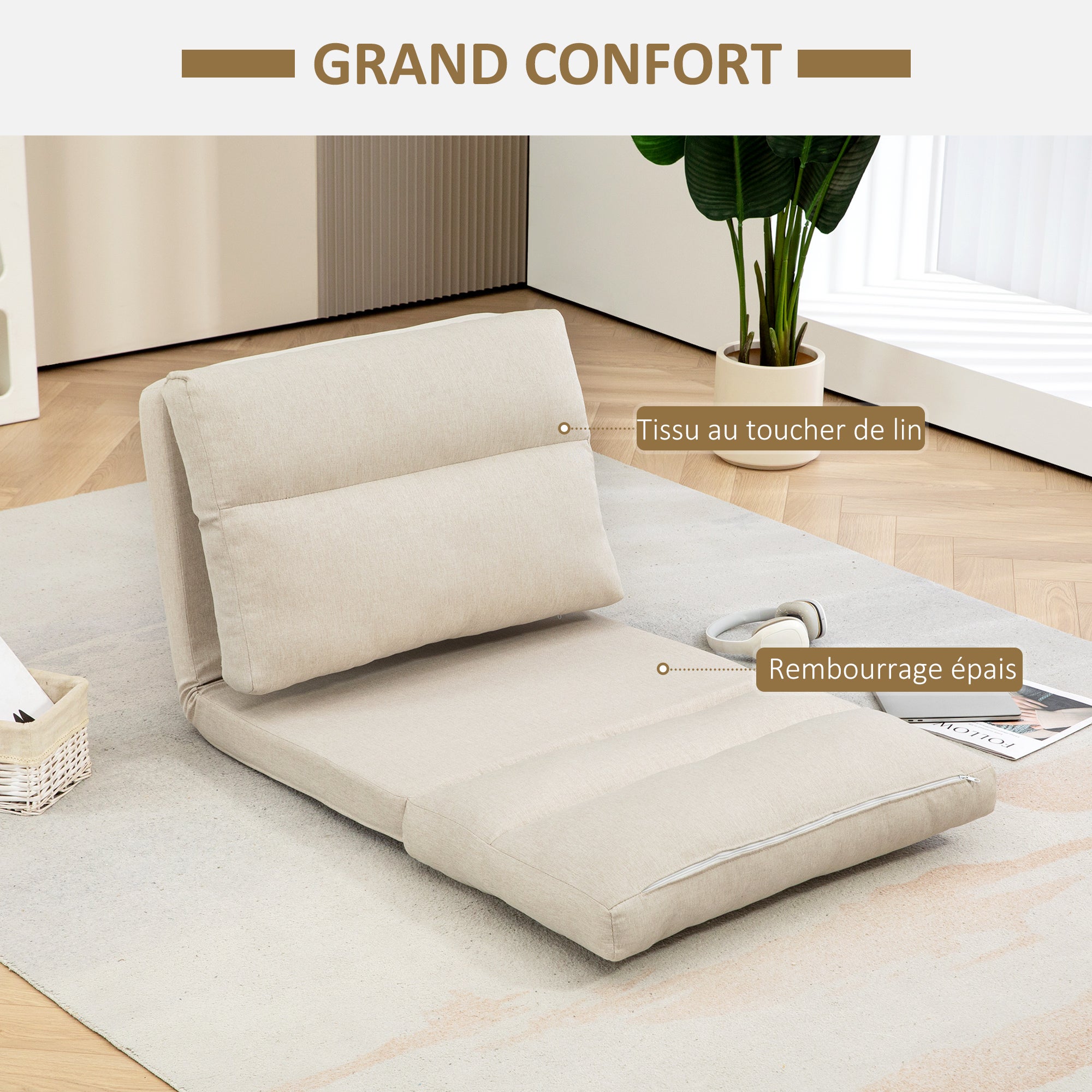 Fauteuil paresseux Polyester HOMCOM - 6