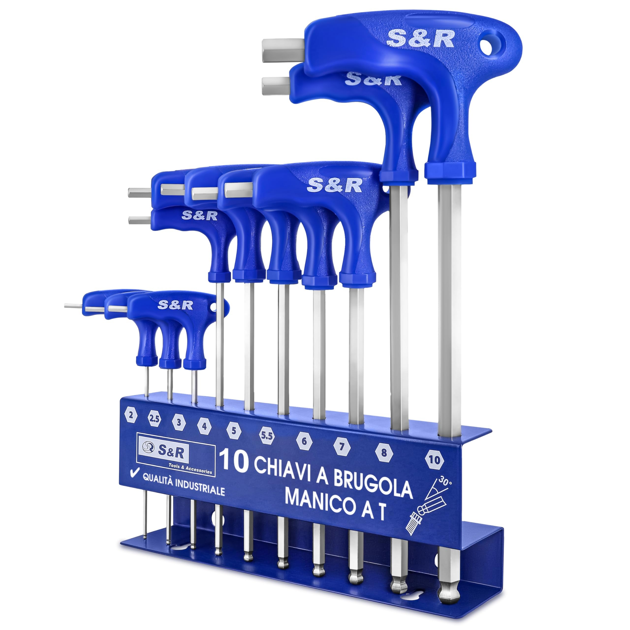 Neilsen 9pz Set Di Chiavi A Brugola Esagonali A Sfera Metriche - Foto 2