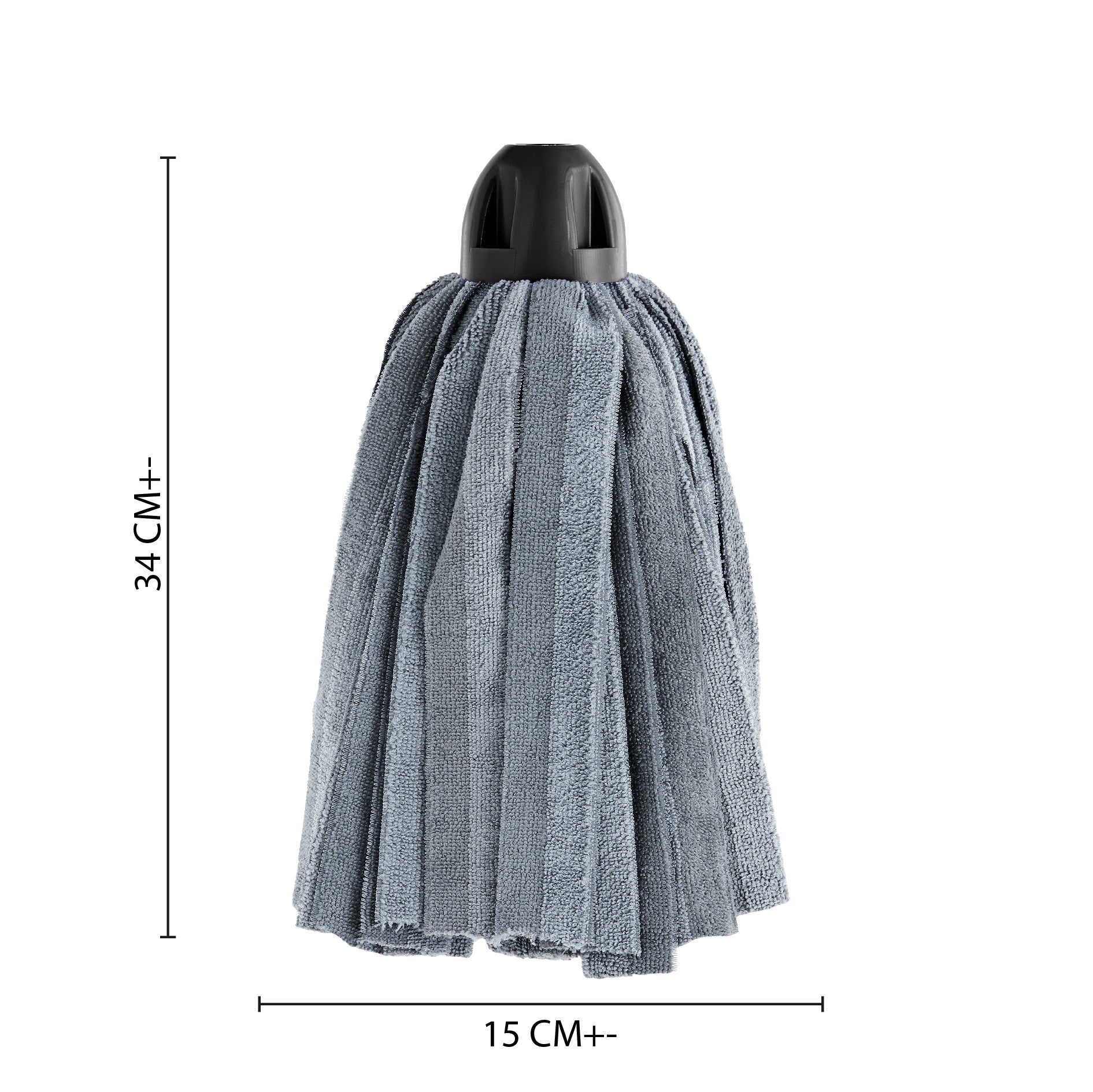 MAYA Fregona MAX PRO Tiras. Limpieza para Todo Tipo de Suelos. 100 % Microfibra. Super Absorbente y No Raya. Rosca Universal. (Negro) - 2