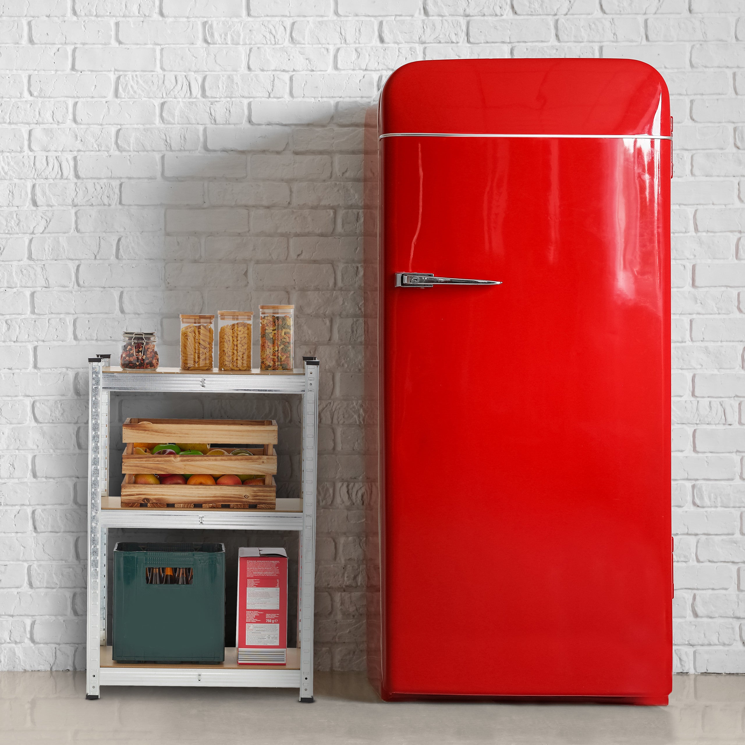 Étagère charge lourde, HxLxP: 180 x 60 x 30 cm, 500 kg, acier galvanisé, rangement cave, à monter, argenté, Relaxdays - 5